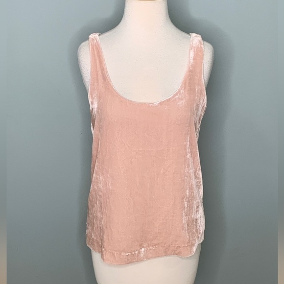 J. Crew Blush Velvet Tank Size 2T 2 Tall NWT - Picture 1 of 12